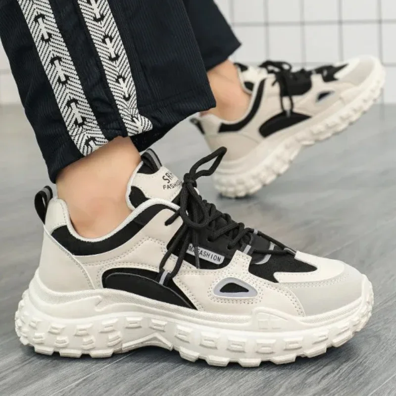 

Новая спортивная обувь на толстой подошве, увеличивающая рост, на шнуровке, подходящая по цвету, удобная, популярная, качественная и прочная мужская обувь