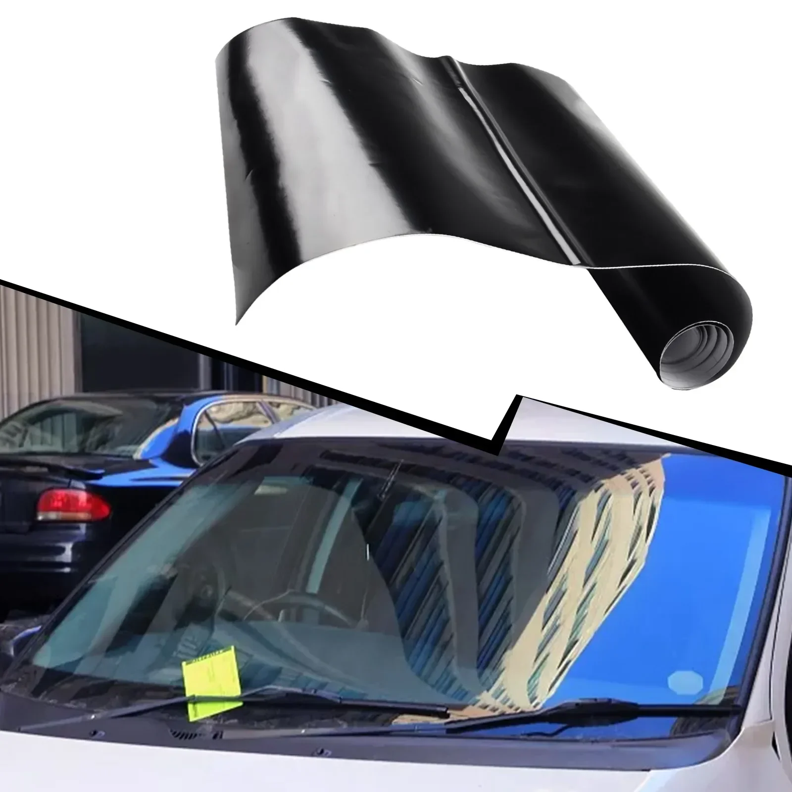 

Car Windscreen Sun Strip 140 X 20CM/55 X 8inch Gloss-Black Sun Strip Car Windscreen Sunstrip Car Stickers