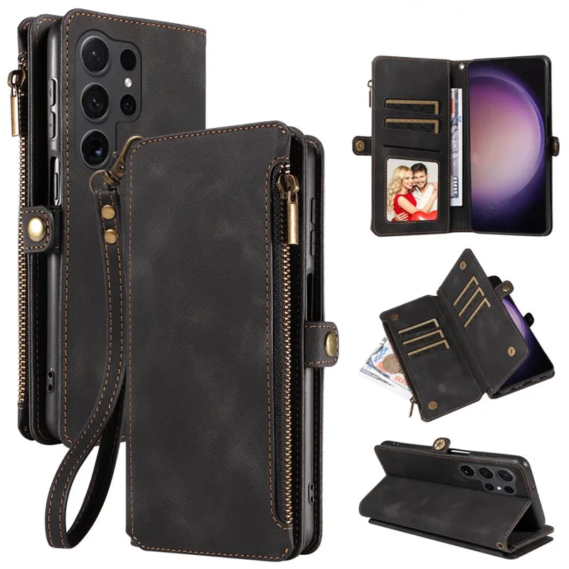 

Wallet Case for Samsung Galaxy A26 A36 A56 A73 A54 A53 S26 S25 S24 S23 S22 S20 S21 FE Ultra Plus Leather Flip Phone Cases Cover