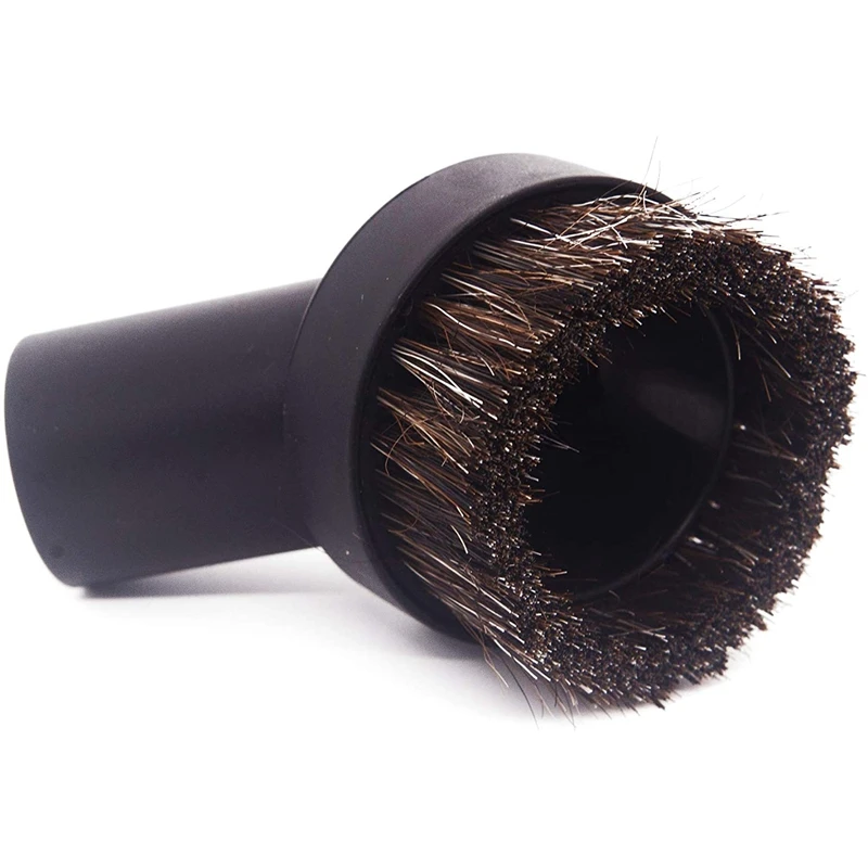 32Mm Round Dust Brush, Black Horse Hair Vacuum Cleaner Attachment Replacement