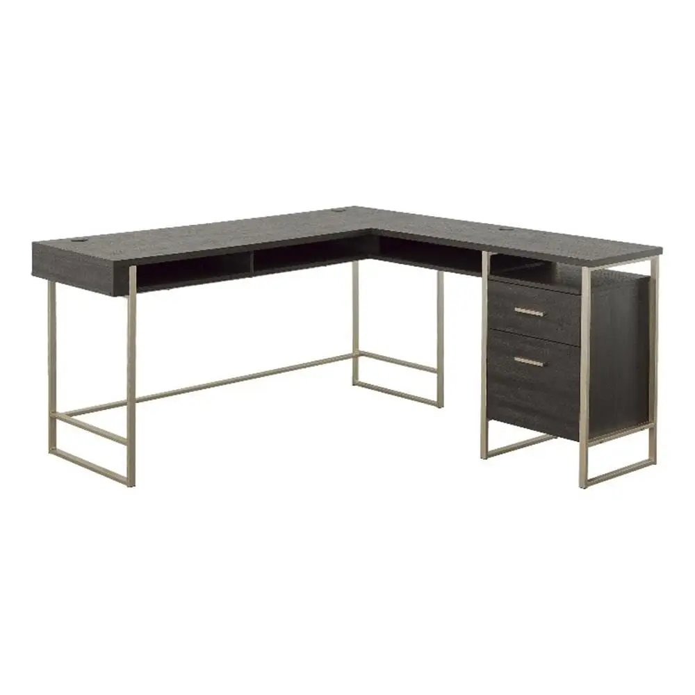 L-Desk Engineered Wood Corner Computer Desk With Storage Home Office 47 Inch, Customized