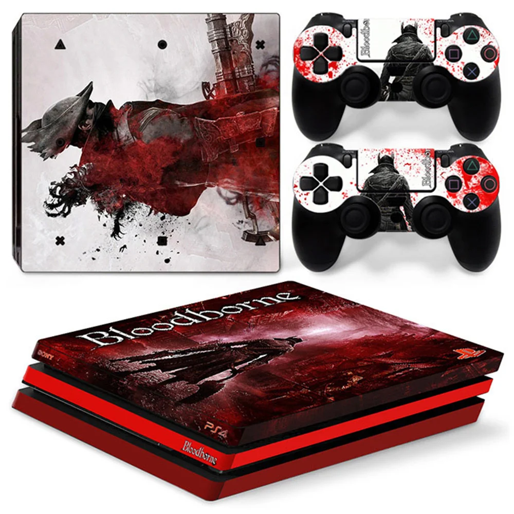 Bloodborne GAME  PS4 Pro Skin Sticker Decal Cover for ps4 Pro Console and 2 Controllers skin Vinyl slim sticker Decal