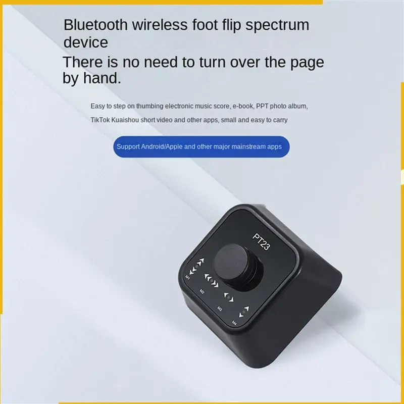 A93P 3X Wireless Page Turner Pedal Rechargeable Wireless Foot Switch For Tablet Smartphone Electronic Music Scores Black