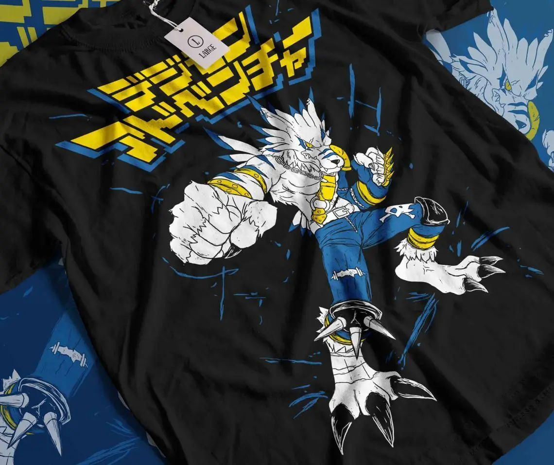 Digimon Adventure Shirt WereGarurumon T-Shirt Garurumon Tshirt Gabumon Anime Tee