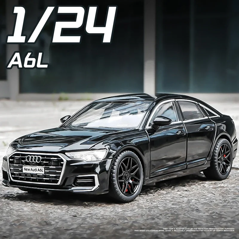 New 1:24 A6 Alloy Diecasts & Toy Vehicles Metal Toy Car Model Sound And Light Collection Kids Toy Diecast Alloy Car Model Car