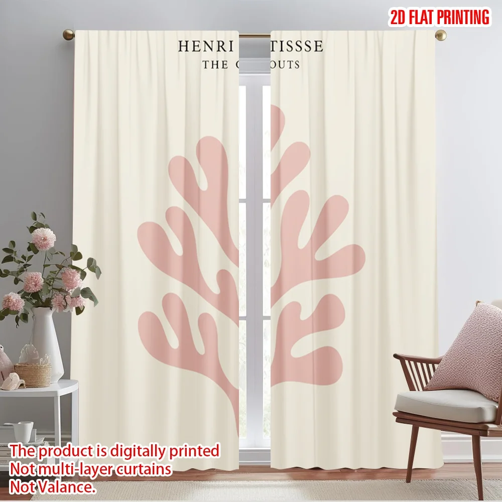

2pcs 2D flat printing Drapes Henri Matisse Cut-outs 100% Polyester Without Electricity Party Decorations for Entryway Room