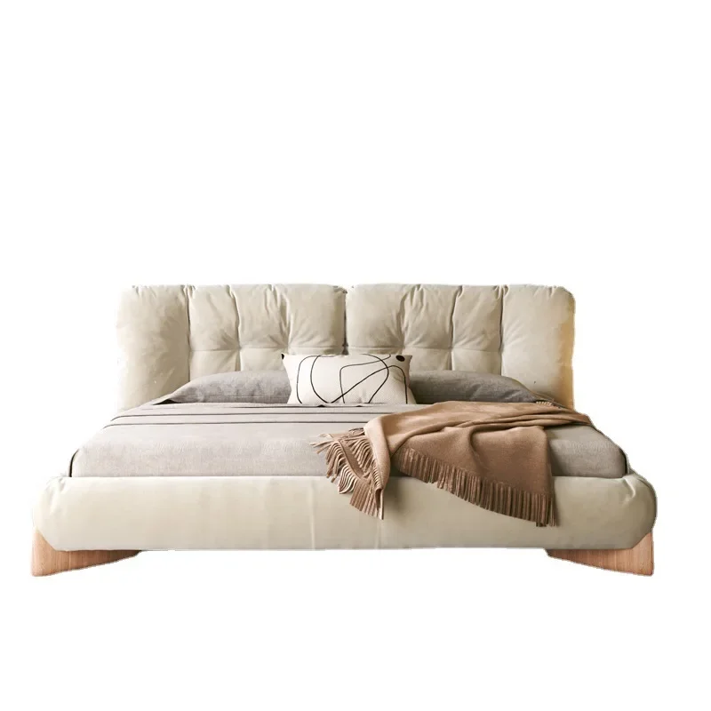 

Light luxury, cloud bed ins Internet celebrity technology cloth, double, master bedroom, storage, simple