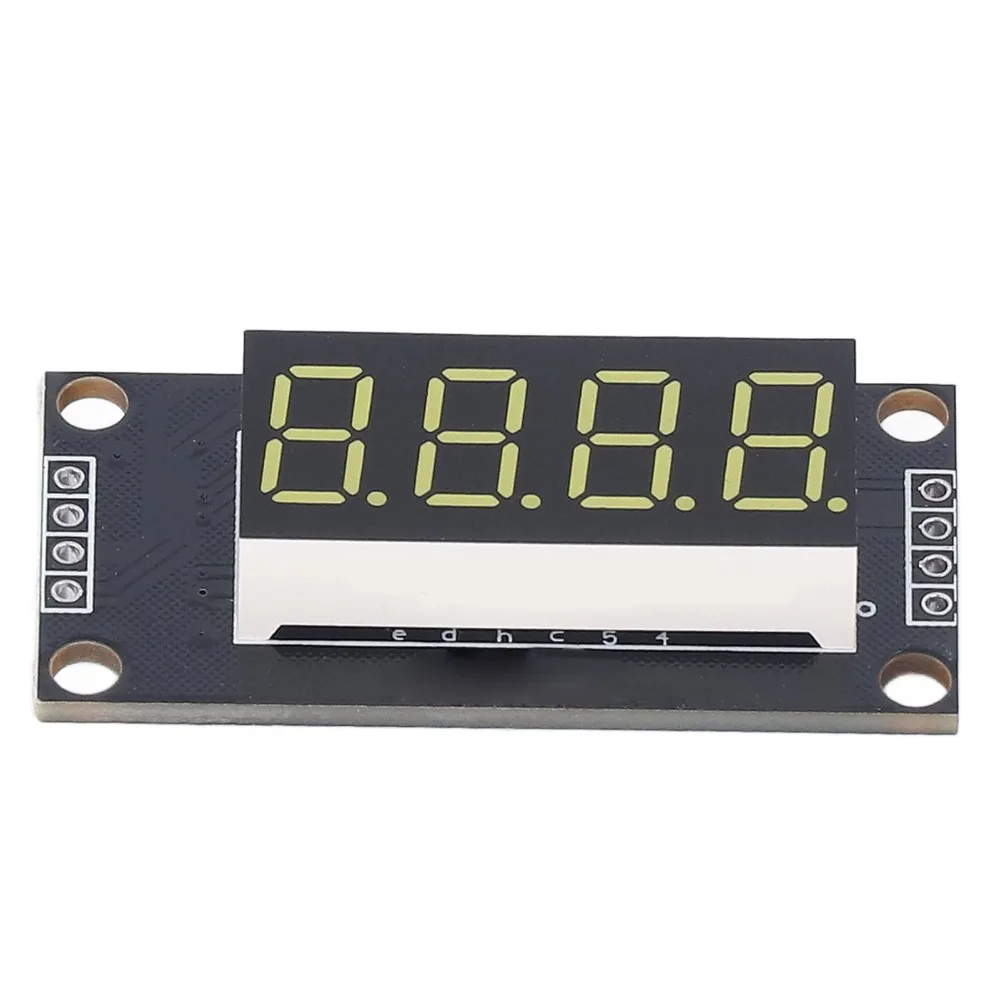 4 Set 0,36 Zoll digitales Röhrenanzeigemodul 4-stelliges 7-Segment TM1637 Antriebschip LED-Segmentdisplay mit Pin-Header
