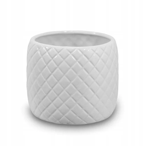 Keramische bloempot voor bloemen 13 cm Wit