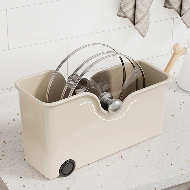 Kitchen Cabinet Storage Box With Pulley Tabletop Kitchen Utensils Storage High Quality Widened And Thickened