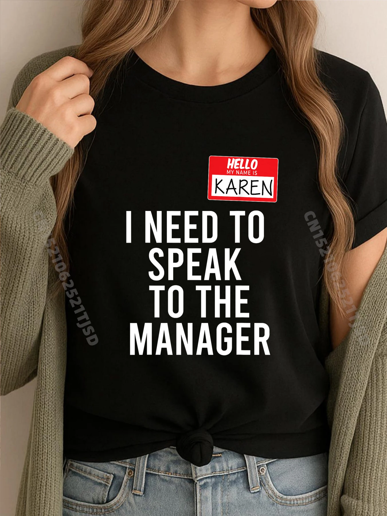 

Karen Halloween Costume Speak To Manager Karen Meme Shirts Graphic Tee Funny Gifts