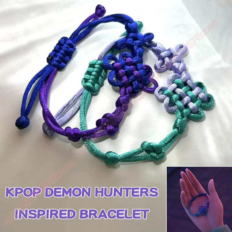 

Anime Kpop D-H-Huntr Bracelet Hand Woven Rope Chain Pendant Cosplay Jewelry Accessories Rumi Saja Souvenir Kids Gift for Friends
