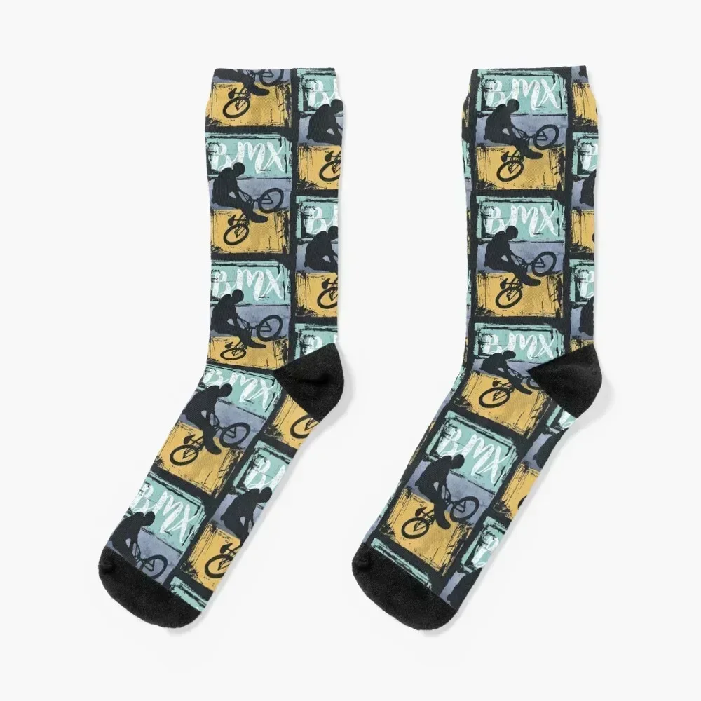 

BMX Tee - Vintage Retro BMX Bike Rider Socks sports and leisure cute bright garter Socks Women Men's