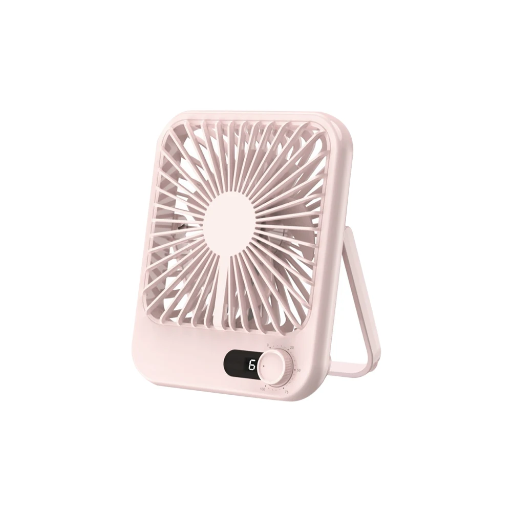 Desktop Fan Adjustable Angle 100 Speeds Portable Ultra-thin Strong Wind Table Fan Foldable Charging Electric Fan 1200mah Battery