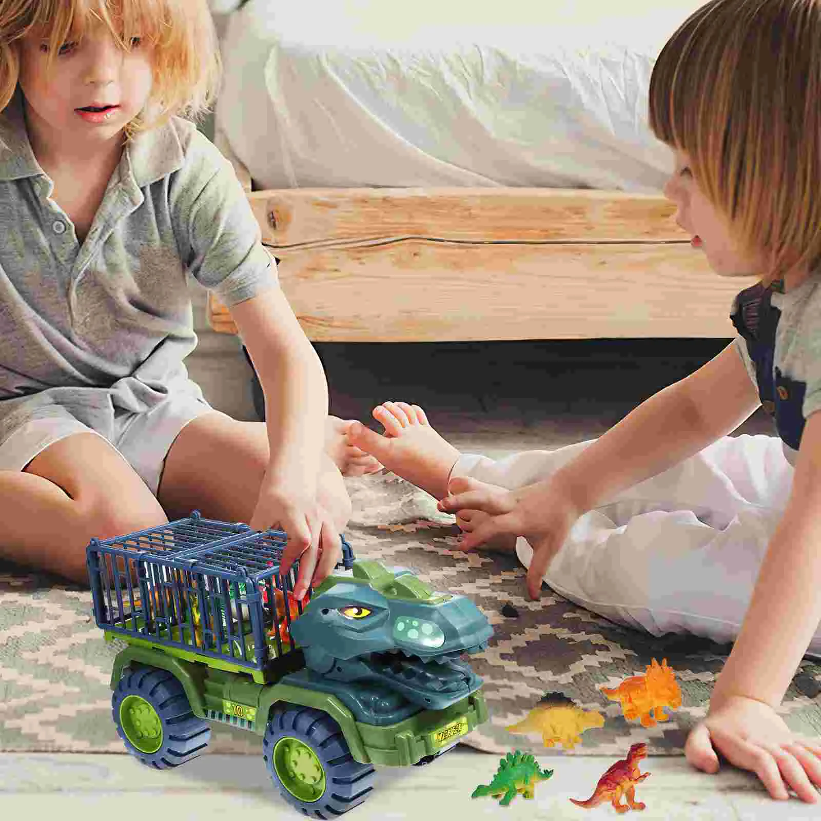 Dinossauro brinquedo carro caminhão playset estatuetas crianças brinquedos dos desenhos animados animal veículo transportadora caminhões