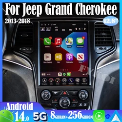 Android 15 For Jeep Grand Cherokee 2013-2018 Car Radio Automotive Multimedia Tesla Screen Carplay Auto Bluetooth GPS Navigation