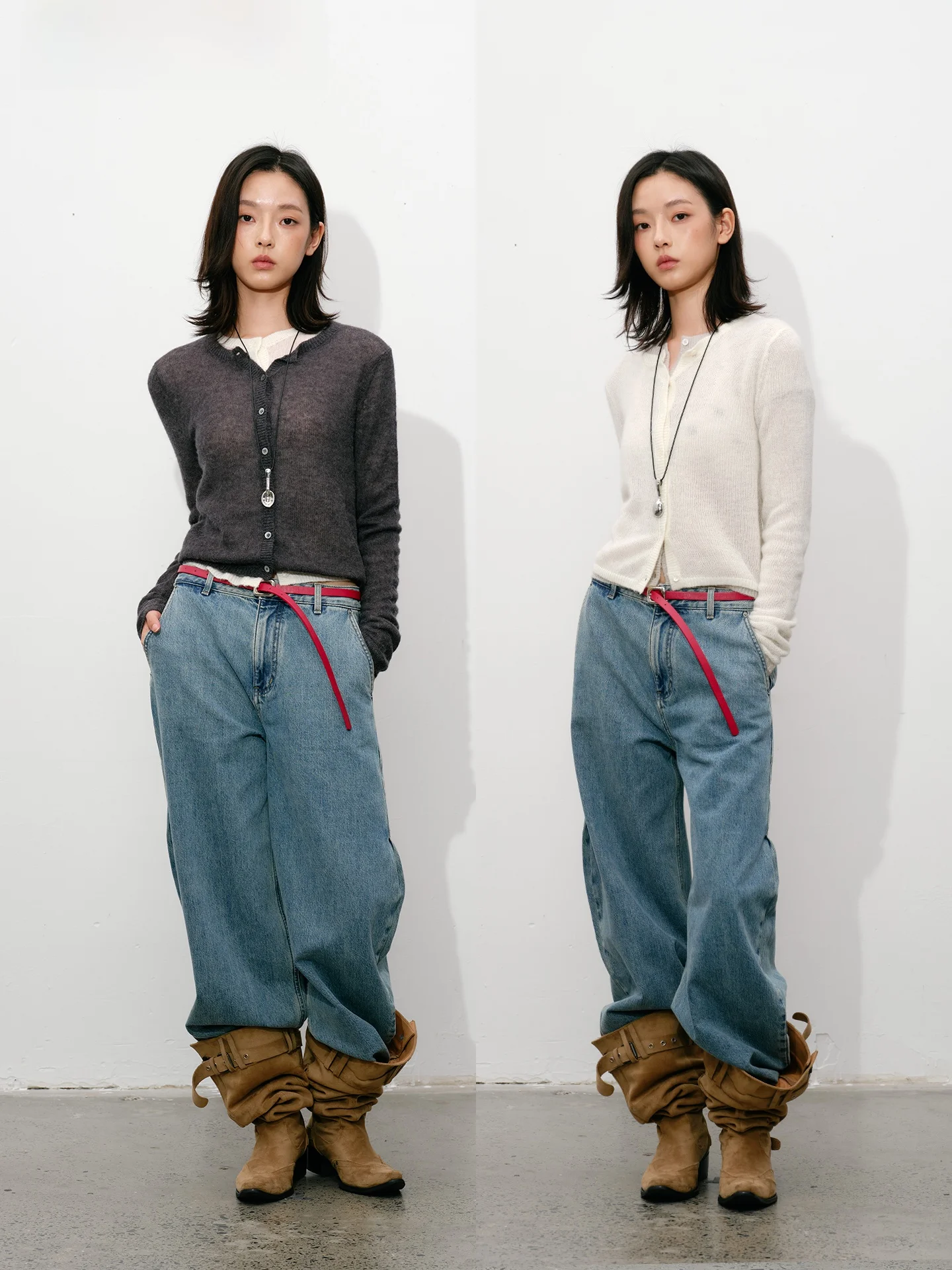 

Мягкий вязаный кардиган из шерсти альпаки, повседневный, для многослойных образов, базовый, укороченный, осенне-зимний, модный, женский, из модифицированного акрилового волокна