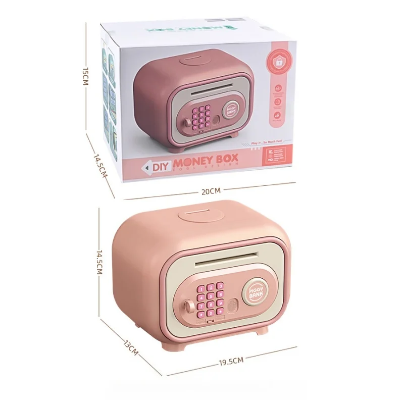 Elektronisches Geldautomat-Sparschwein für Kinder, Passwortgeschützt, Spardose, Münze, Bargeld, Puzzle-Spielzeug für Jungen und Mädchen