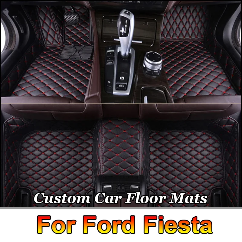

Автомобильные коврики для Ford Fiesta 2009 2010 2011 2012 2013 2014 2015 2016 2017, пользовательские автомобильные подушечки для ног, аксессуары для интерьера