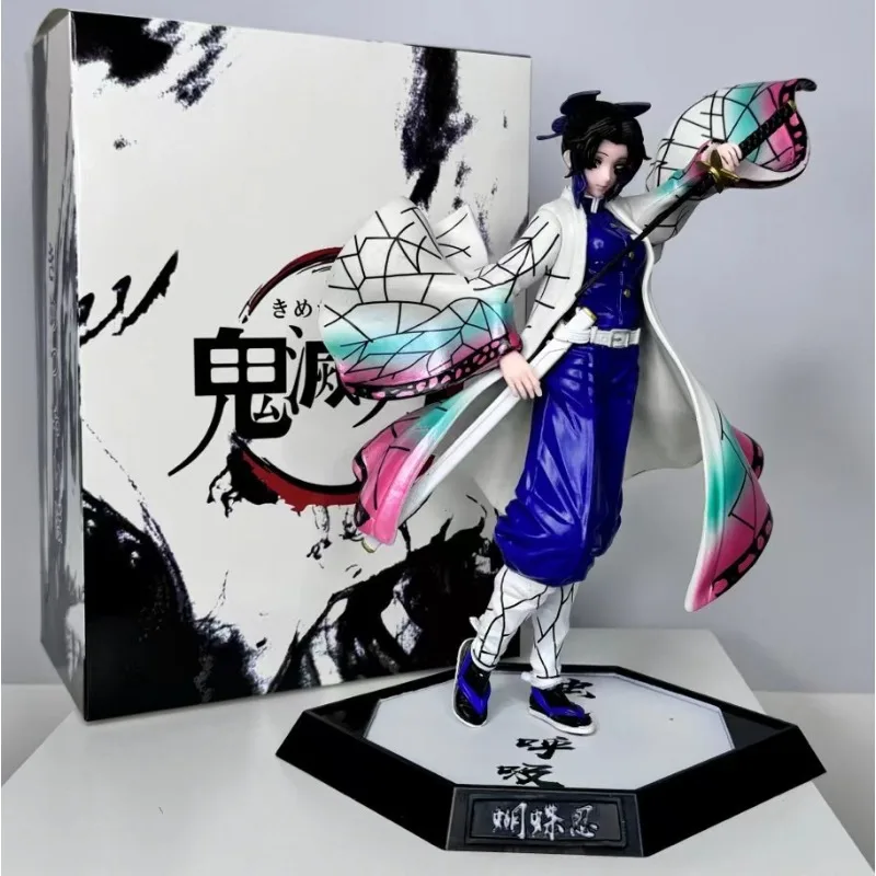 Demon Slayer Kimetsu no Yaiba Insect Hashira Shinobu Kocho Battle Action Figurine Desk Anime Model Toys Figures Gift 26.5cm