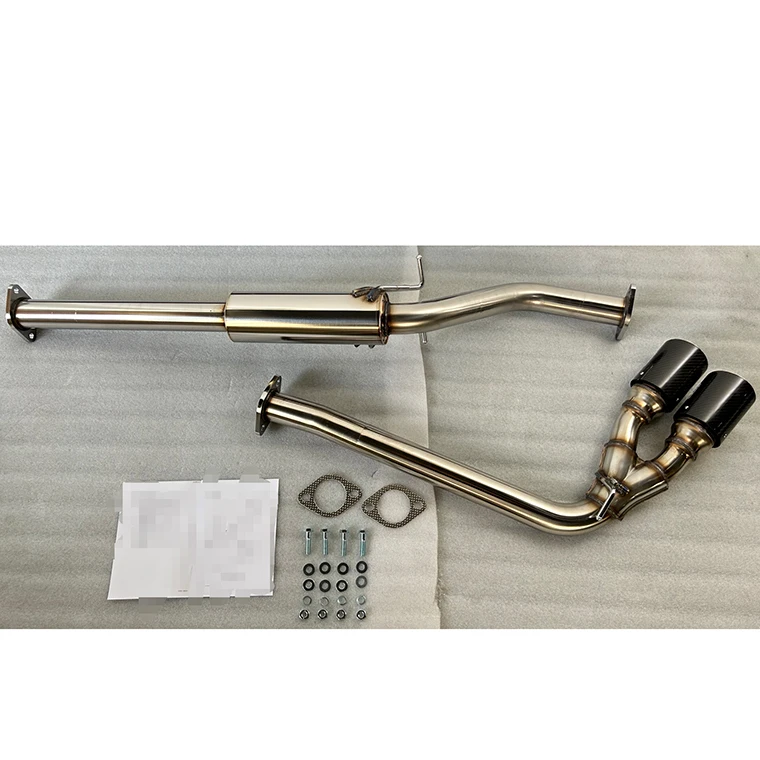 Cat Back Exhaust System for  Ford Ranger 2015+ Carbon Dual Tail Tip Muffler Exhaust Pipe Performance Exhaust System