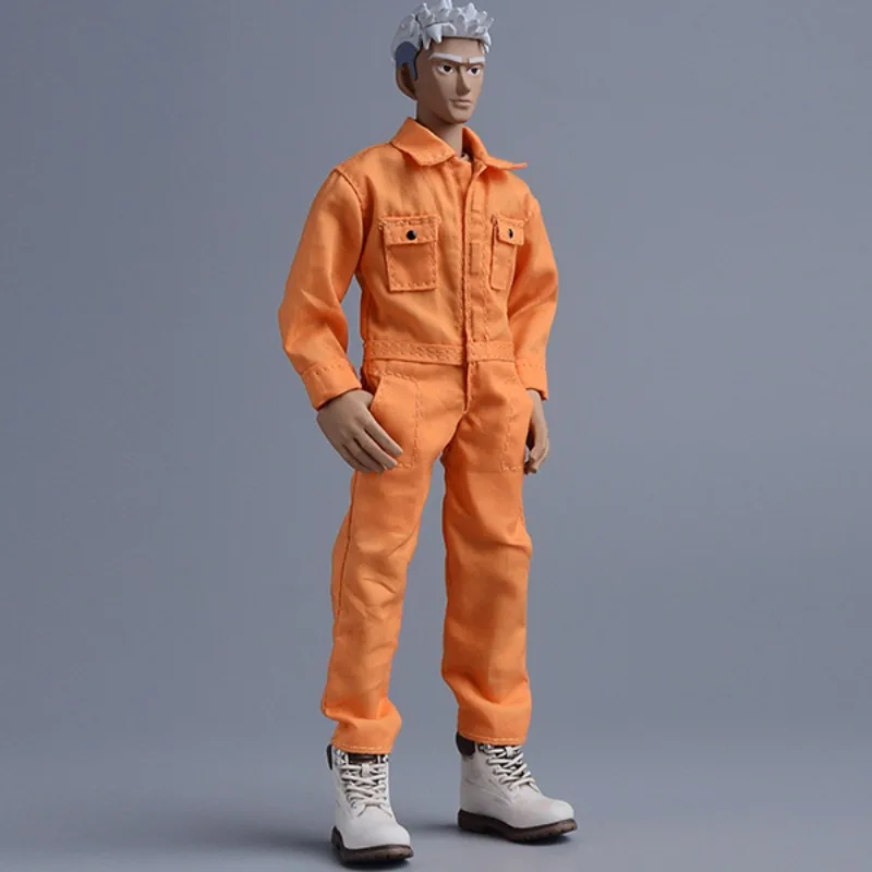 1/12 Schaal Mannelijke Soldaat Trendy Militaire Werkkleding Jumpsuit Effen Kleding Model voor 6 "Actiefiguren Lichaamsdecoratie Props