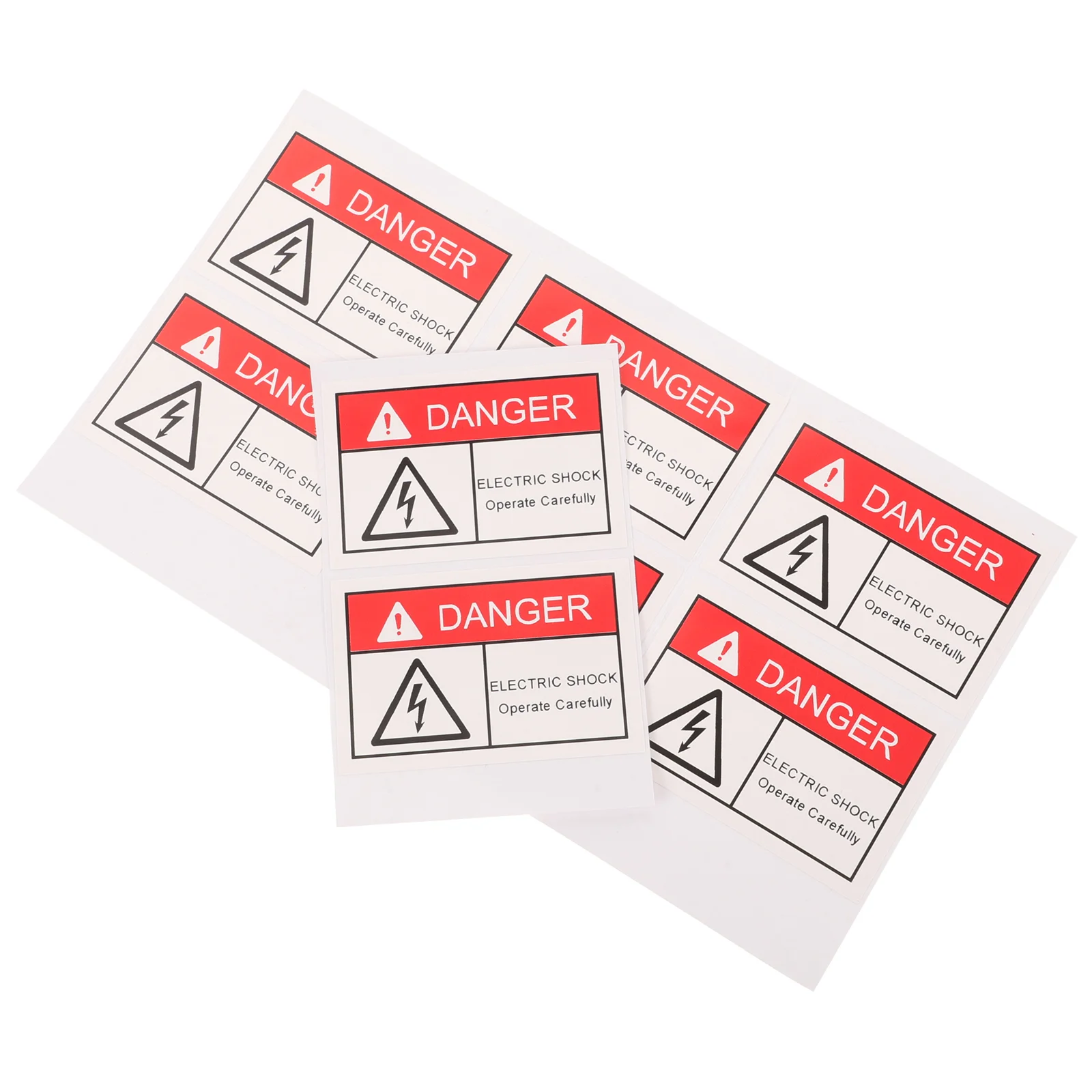 Eletricidade aviso rótulos, sinais, sinais, decalques para o cuidado, o filme pet, papel sintético, etiqueta do trabalho, 8 pcs