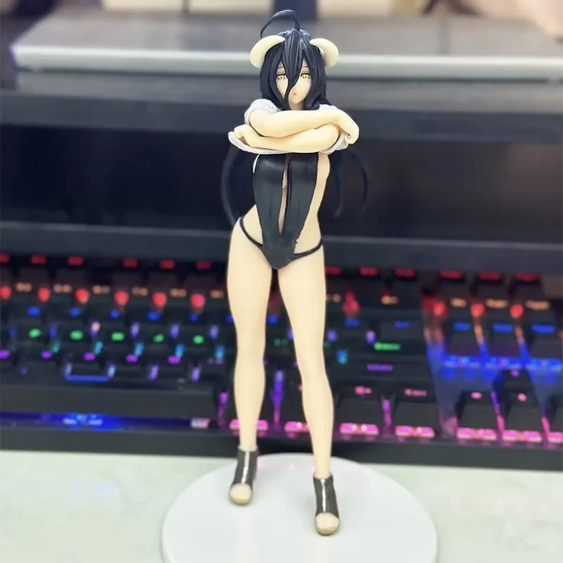 18CM Anime Overlord IV Albedo Coreful Figure T-Shirt maillot de bain Ver Sexy fille PVC figurines Hentai Collection modèle jouets cadeau