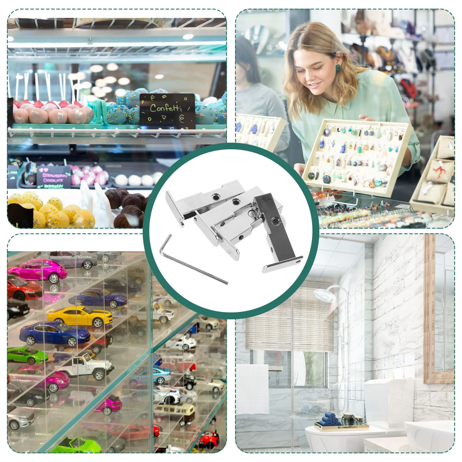 

1Set Sliding Glass Door Rollers Smooth Quiet Operation Elegant Design Replacement Parts for Home Office Cabinet