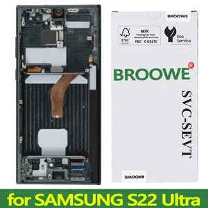 Bilashmart 6.8'' Top notch quality Dynamic AMOLED Replacement SAMSUNG S22 Ultra 5G Touch Screen S908B S908B/DS SM S908U LCD Display