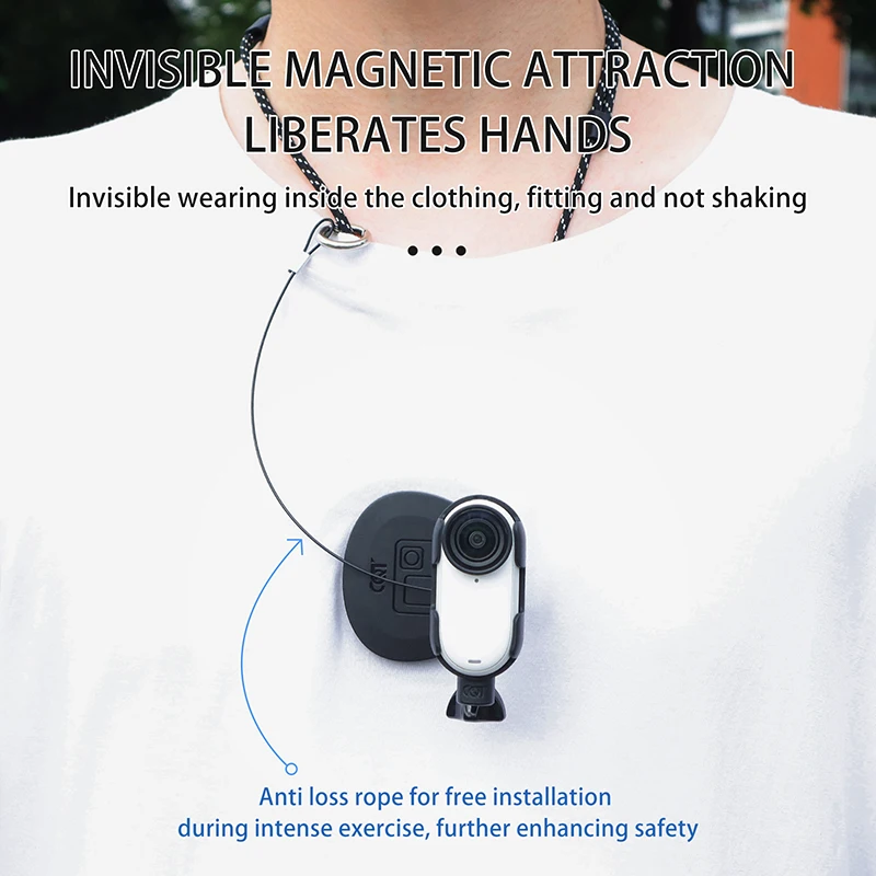 كاميرا رياضية مغناطيسية قوس الإفراج السريع ، تثبيت على الرقبة لبطل GoPro 13 ، Insta Ace ، DJI العمل 4 5 Pro ، إكسسوارات بوف