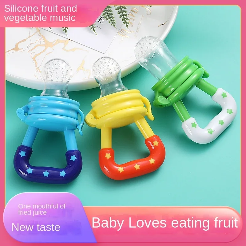 Baby Fruit Feeder Pacifier Teething Toys Fresh Food Feeder Infant Fruit Nipple Silicone Pouches for Toddlers Kids Boy Girl