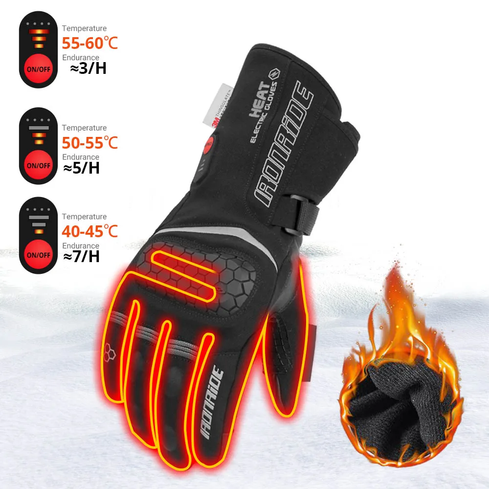 

Electric Heating Glove Winter Thermal Gloves Rechargeable with Battery for Men Women Waterproof Heated Ski