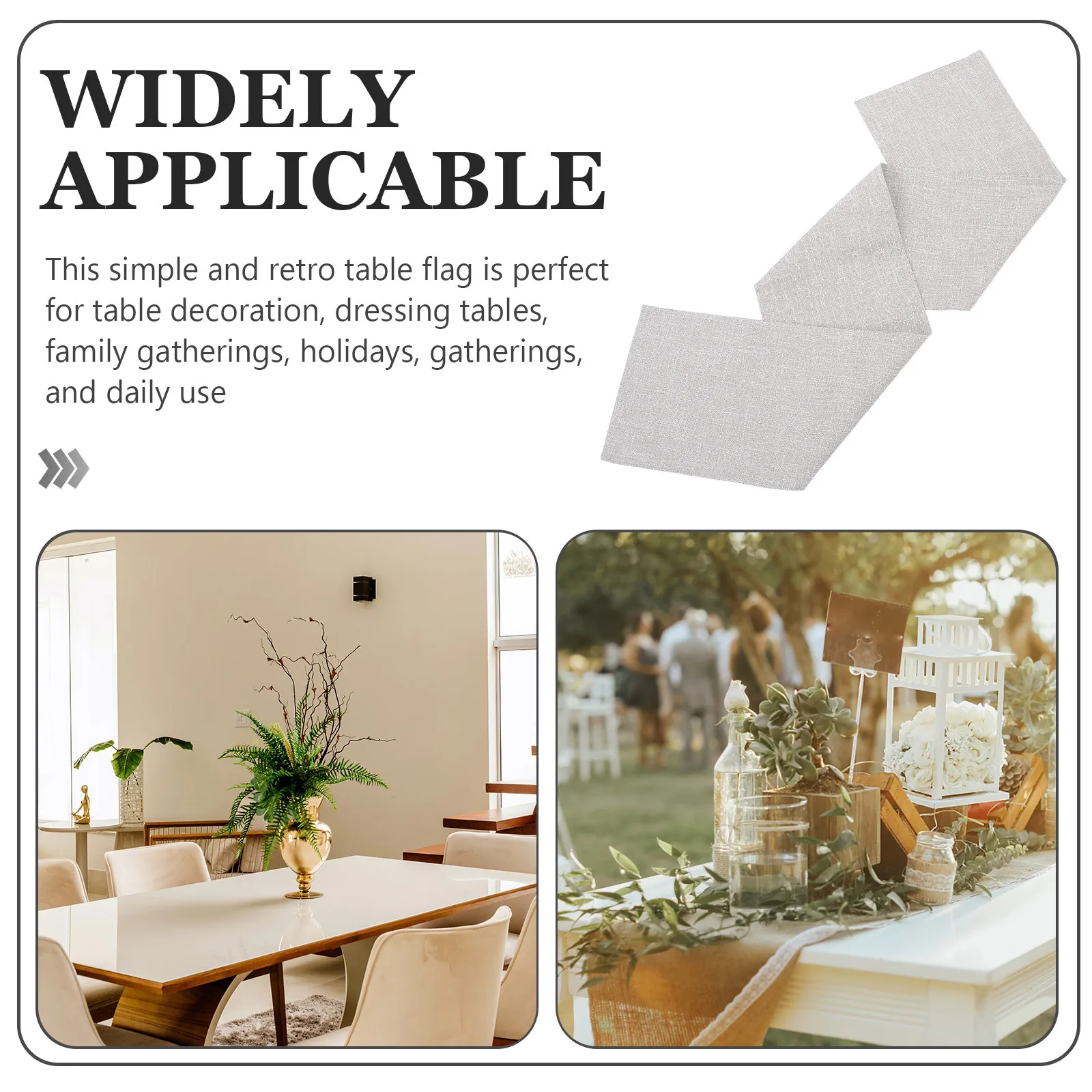 

Thickened Linen Tablecloth Table Runner Decorative Polyester Dining Table Cover for Home Restaurant Hotel Party Festival Decor