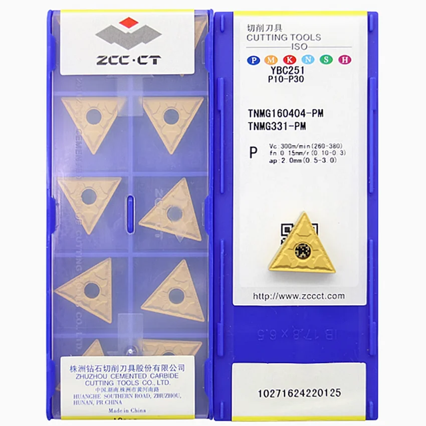 

TNMG160404-PM YBC252 YBC251 YBC351 YBC152 YBD152 YBD102 YBD052 ZCC.CT CNC blade carbide inserts turning tools inserts 10pcs/box