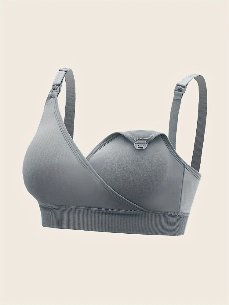 Conjunto de 3 piezas de Sujetador de lactancia, ropa interior de maternidad, copa completa, sin aros, cómodo