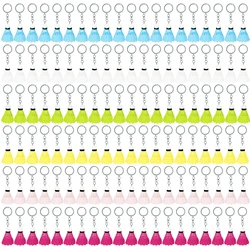 10-120Pcs Badminton Key Ring Badminton Keychain DIY Shuttlecock Ball Charms Ring Keychain Handbag Backpack Hanging Ornament