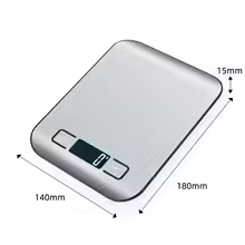 Peso Digital Led, Aço Inox, 5Kg/1G, Cozinheiro De Joias, Sobremesas!