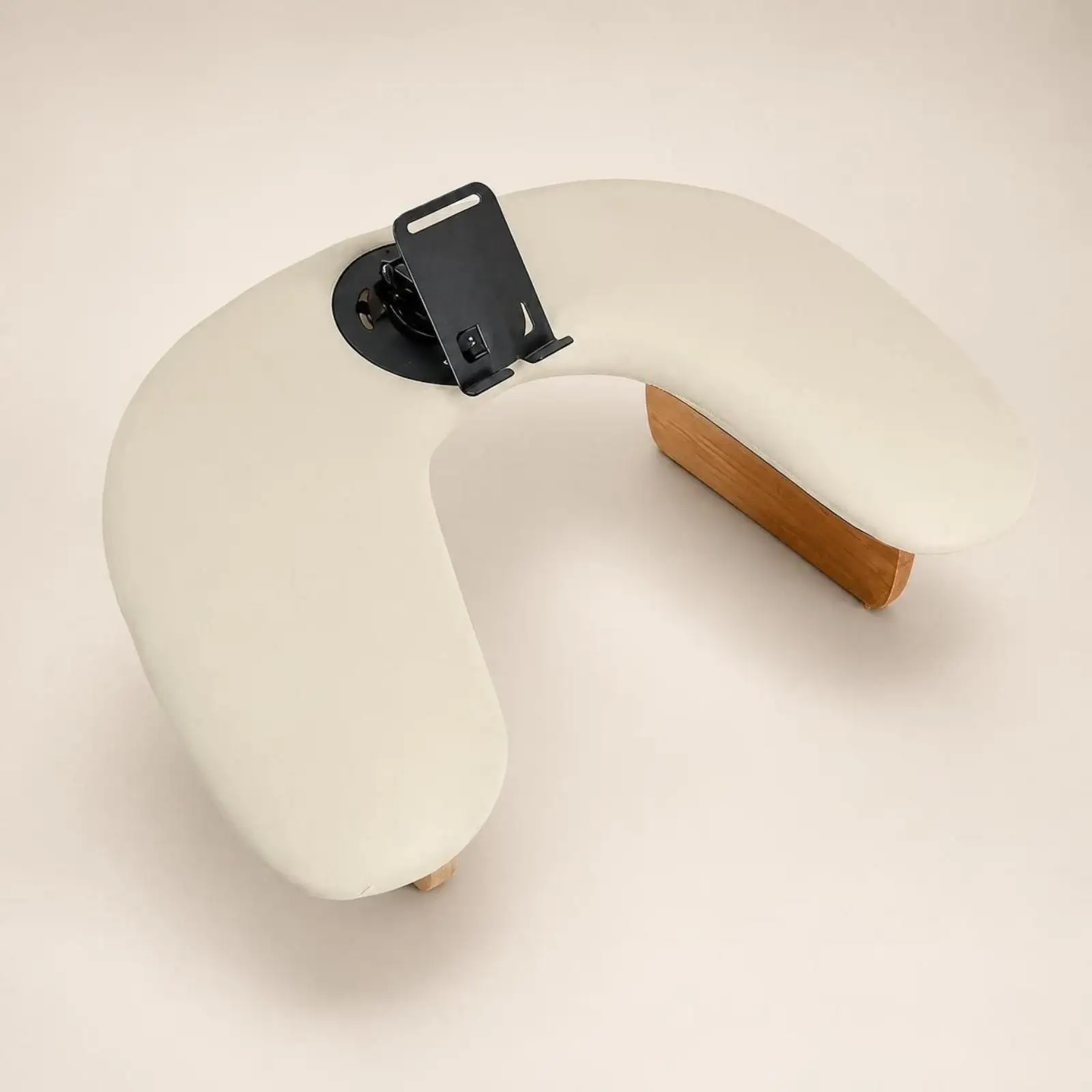 U Shaped Manicure Seat Butterfly Wing Armrest Nail Accessory with Phone Holder for Spacious Hand Workspace