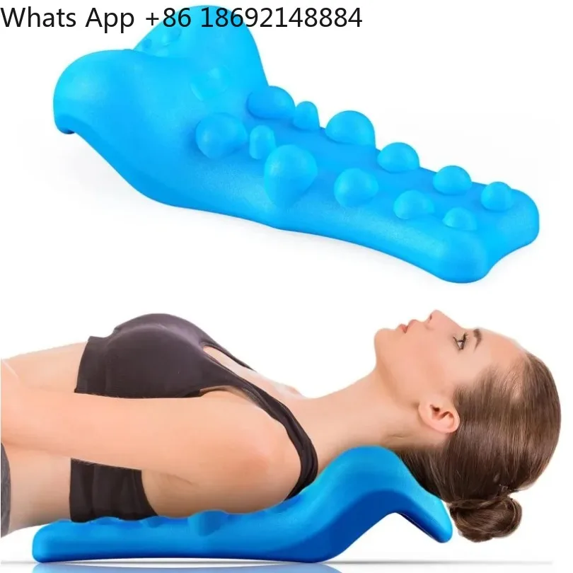 Spine Alignment Chiropractic Pillow Neck Shoulder Relaxer with Cervical Traction Device Neck Stretcher Pain Relief and Cervical