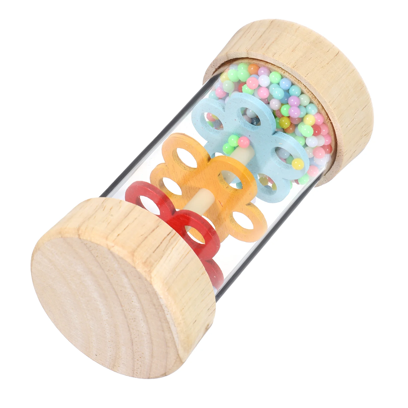 

Wooden Rain Boom Musical Toy Rainmaker Color Recognition Instrument Casual Rainstick Rainbow Sounder