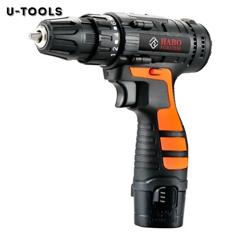 

U-TOOLS Hand Electric Drill Multifunction Electric Screwdriver Household Electric Tool Box Set Rechargeable Power Tool