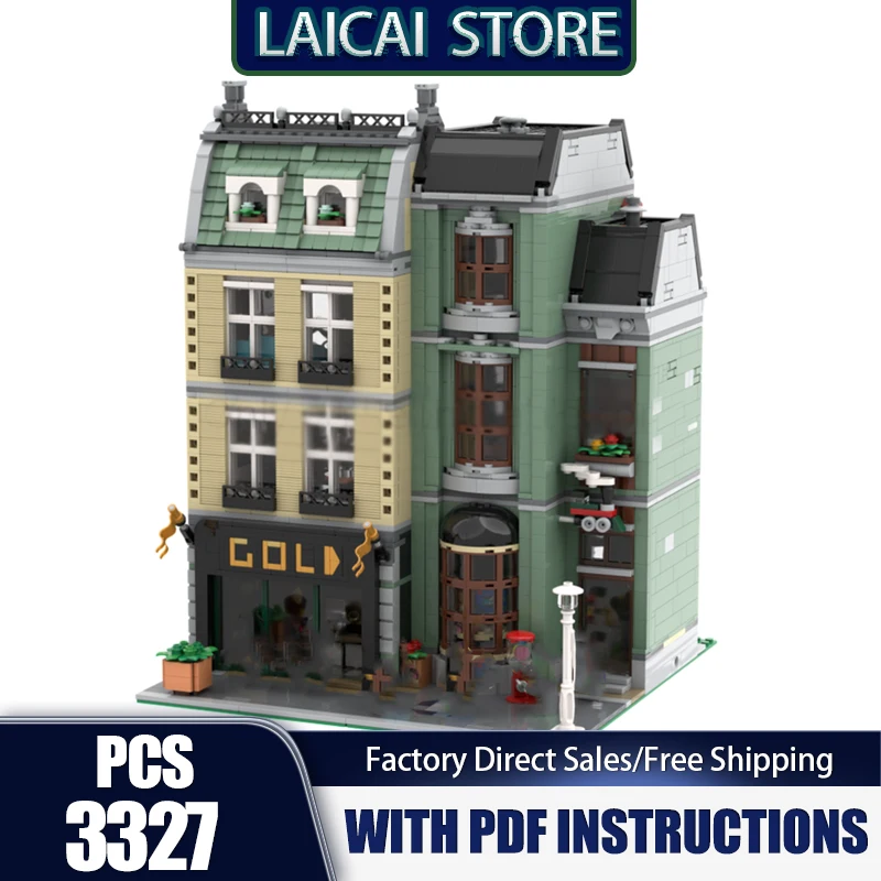 Costruzione modulare della città Moc Mattoni da costruzione Negozio di gioielli e giocattoli Tecnologia Blocchi modulari Regali Giocattolo di Natale Set fai da te Assemblaggio