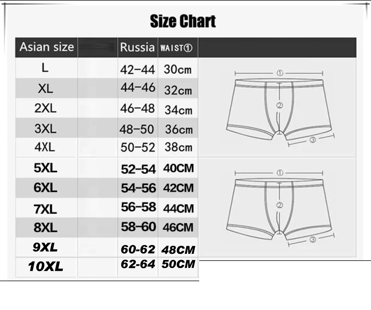 5pcs/lot Men's Boxer Pantie Underpant plus size XXXXL large size shorts breathable cotton underwear 5XL 6XL 7XL 8XL Boxer Male