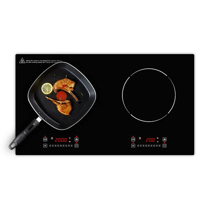 Double induction stove 3500W built-in cooktop electric induction hob 2 burner induction cooker