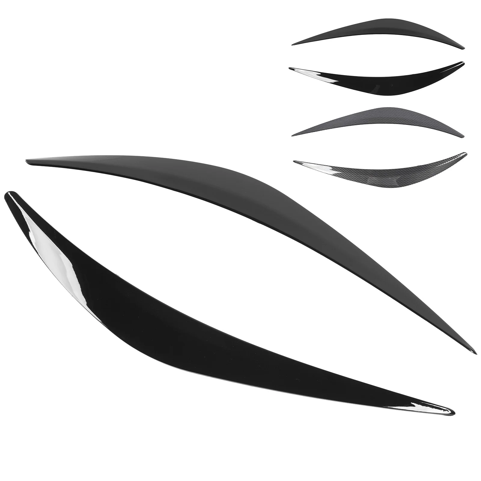 2Pcs Headlight Eyebrow Left Right Fade Proof Front Headlight Eyelid Trim Replacement for INFINITI Q50 2014 to 2023 new
