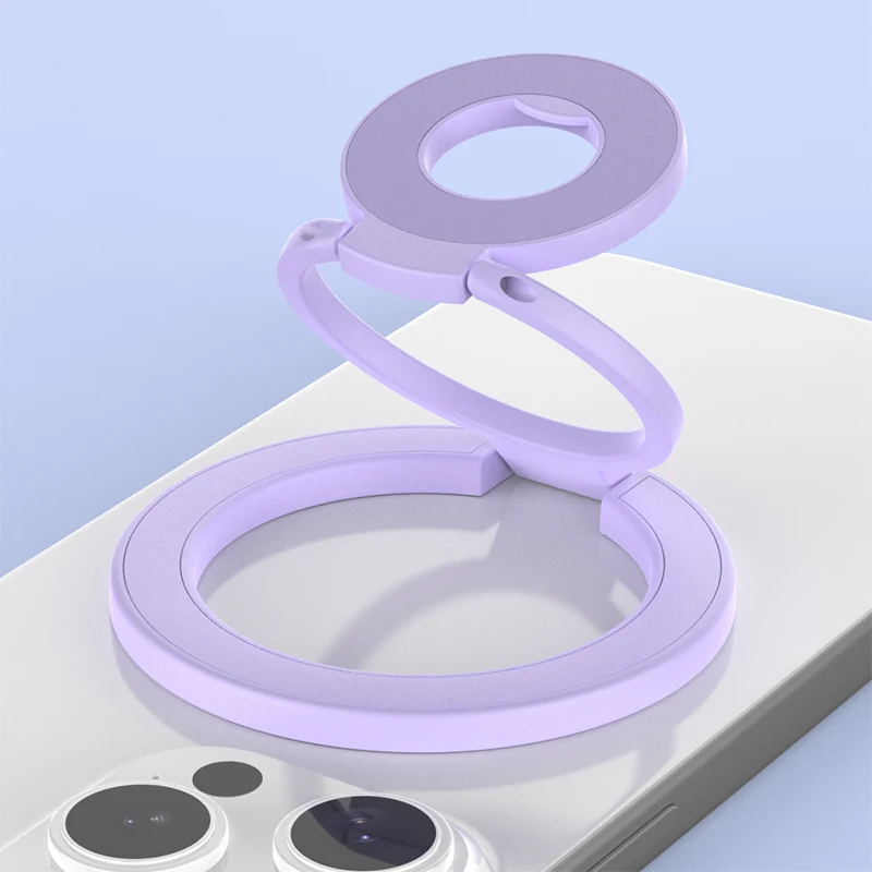 Für MagSafe Doppelseitige Magnetische Telefon Ring Halter Tragbare Falten Handy Ständer Zubehör Grip Halterung Unterstützung Für iPhone