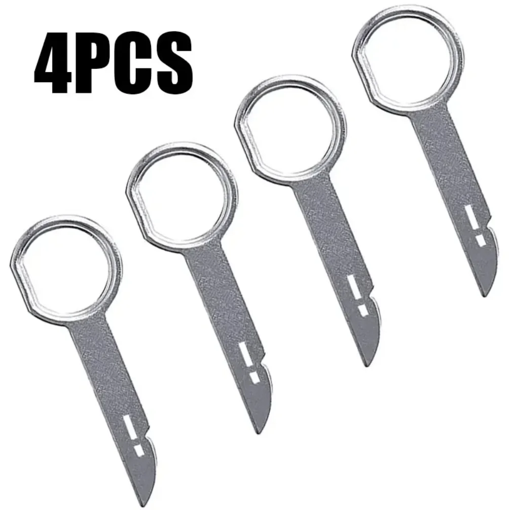 4PCS Alat Pembuka Radio Mobil Kunci Stereo Alat Pembuka/Pemasang Radio Stereo Berguna Aksesoris Perbaikan Mobil