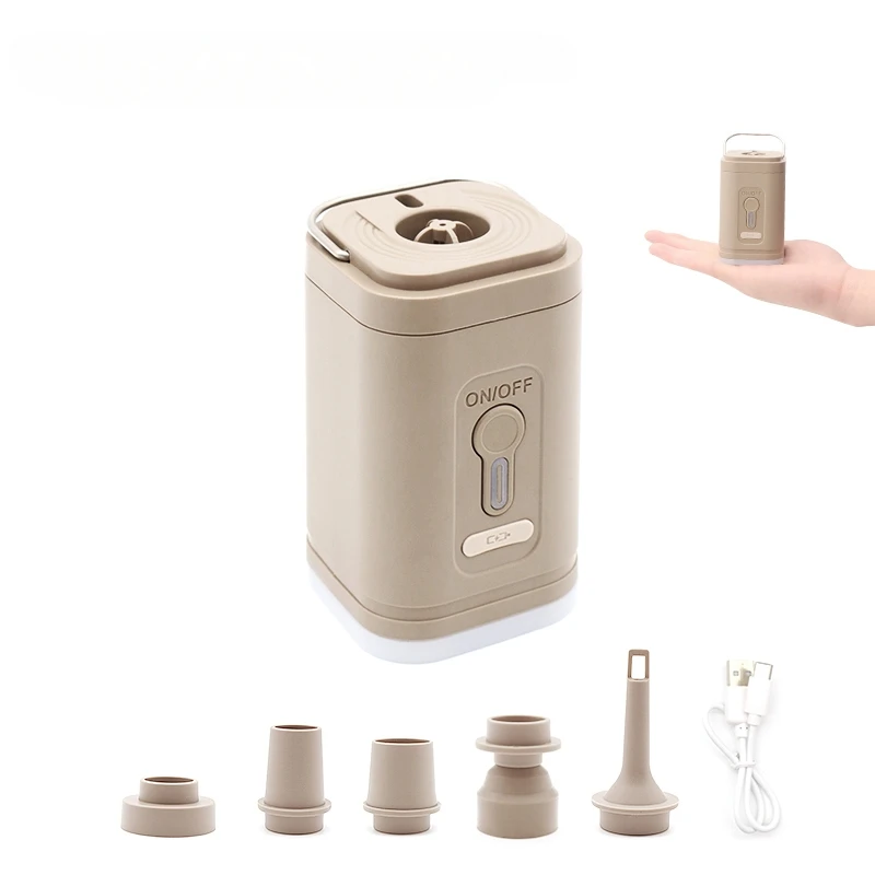 3-in-1 Mini Electric Inflatable Pump With Lights Wireless Air Compressor Inflate Deflate Air Pumps For Hiking Camping Equipment