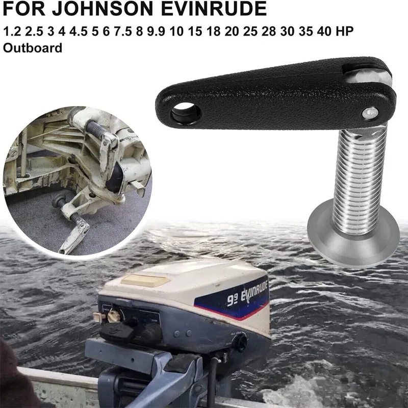 433675 Outboard Motor Transom Clamp Screw & Handle Assembly Fit For Johnson Evinrude Outboard, Replaces for 0433675